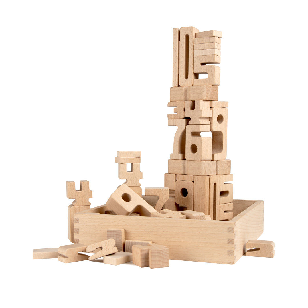 Large Math Building Blocks SumBlox Math Building Blocks - 76 Piece Solid Wood Number Blocks With ...